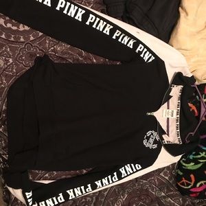 Black and white Pink pullover